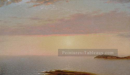 Sunset luminisme paysage marin John Frederick Kensett Peintures à l'huile